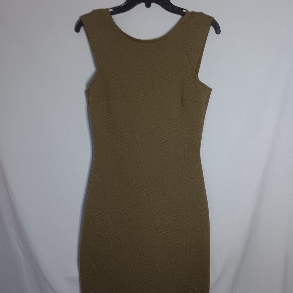 Fitted Olive Green Dress - Size L